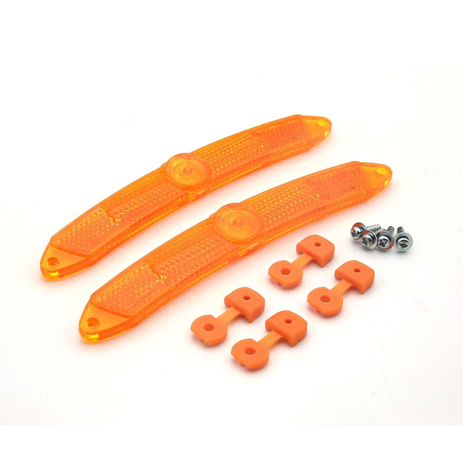 MFC PRO MFC PRO Bicycle Wheel Reflector Amber Pack of 4 (Long/Amber, 4pcs)