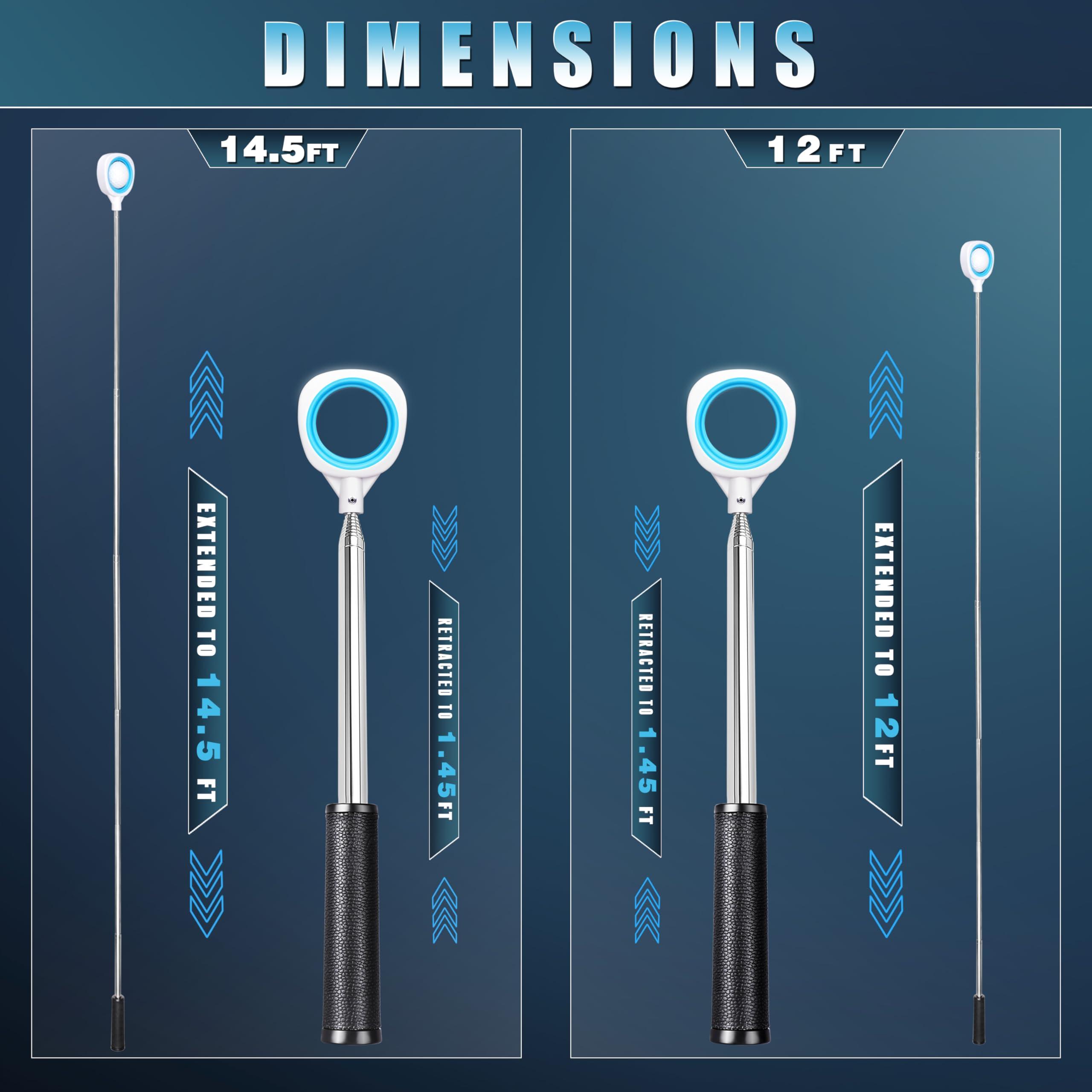 CHAMPKEY CHAMPKEY Golf Ball Retriever - Premium Stainless Steel Telescopic Golf Ball Picker