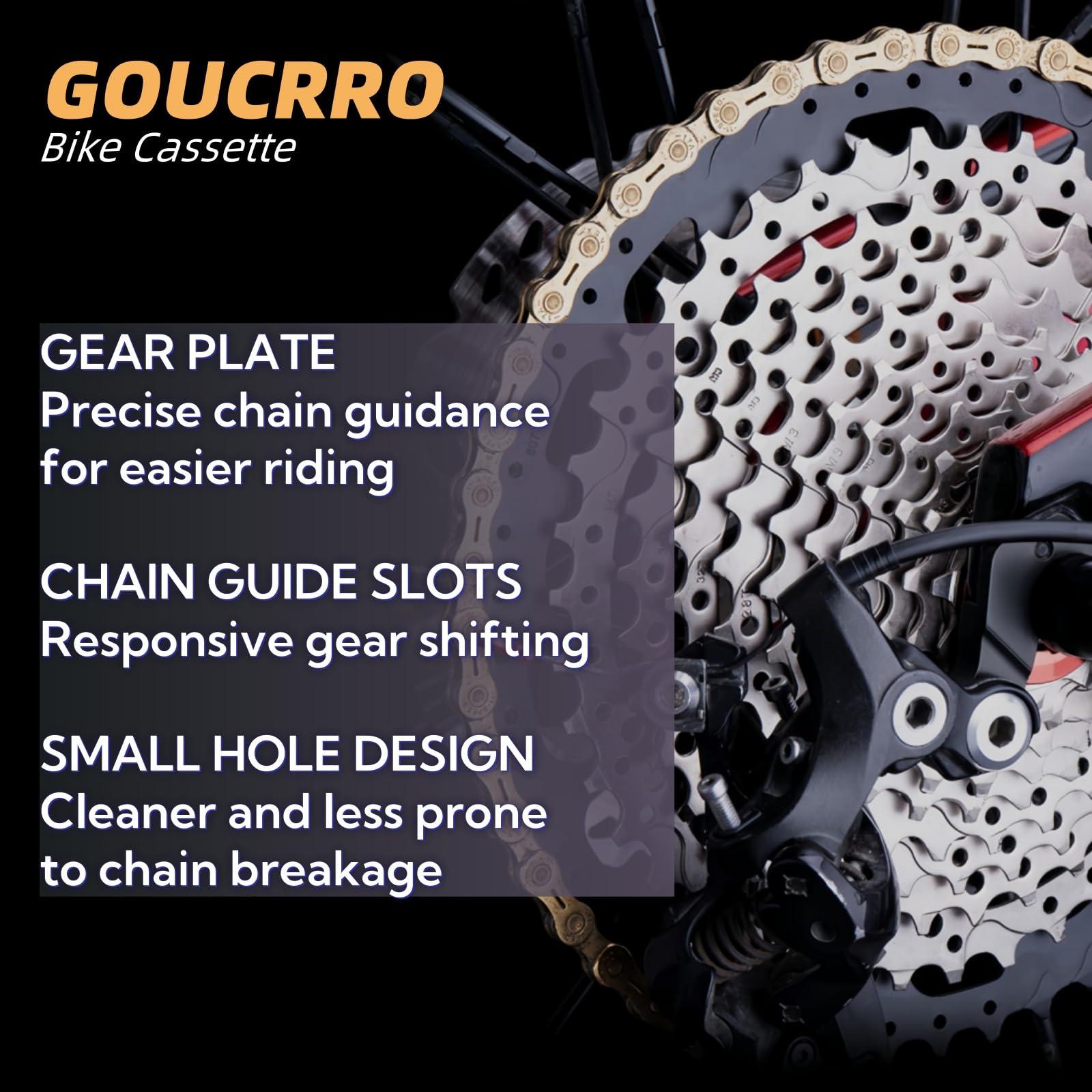 goucrro goucrro Bike Cassette 10-Speed Cassette 11-36T, 11-40T, 11-42T, 11-46T, 11-50T Bicycle Cassettes & Freewheels Fit Mountain Bike, Road Bicycle