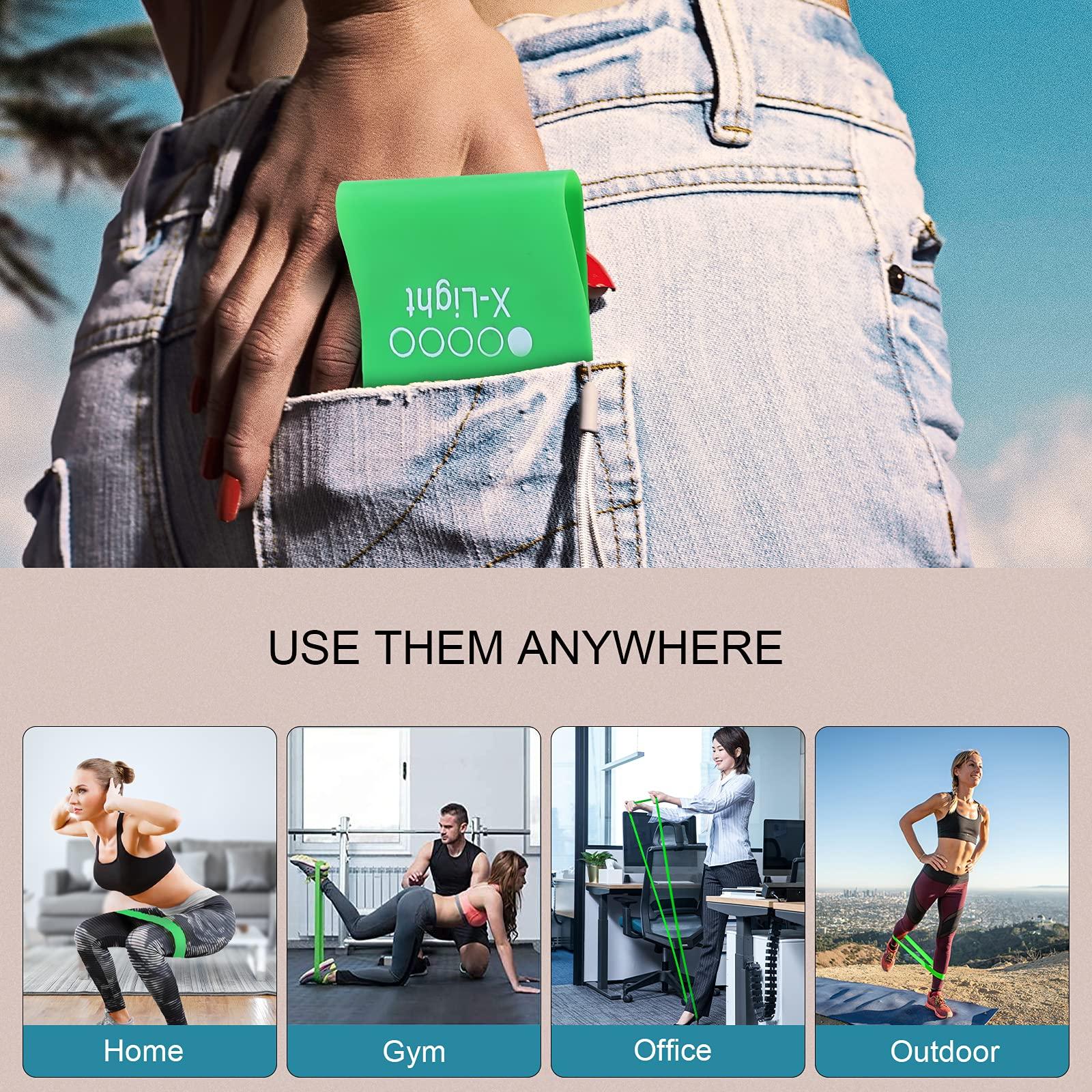 himaly Himaly Resistance Bands Loop Exercise Bands Set with 5 Resistance Levels Elastic Bands for Training, Yoga, Set of 5 Pcs