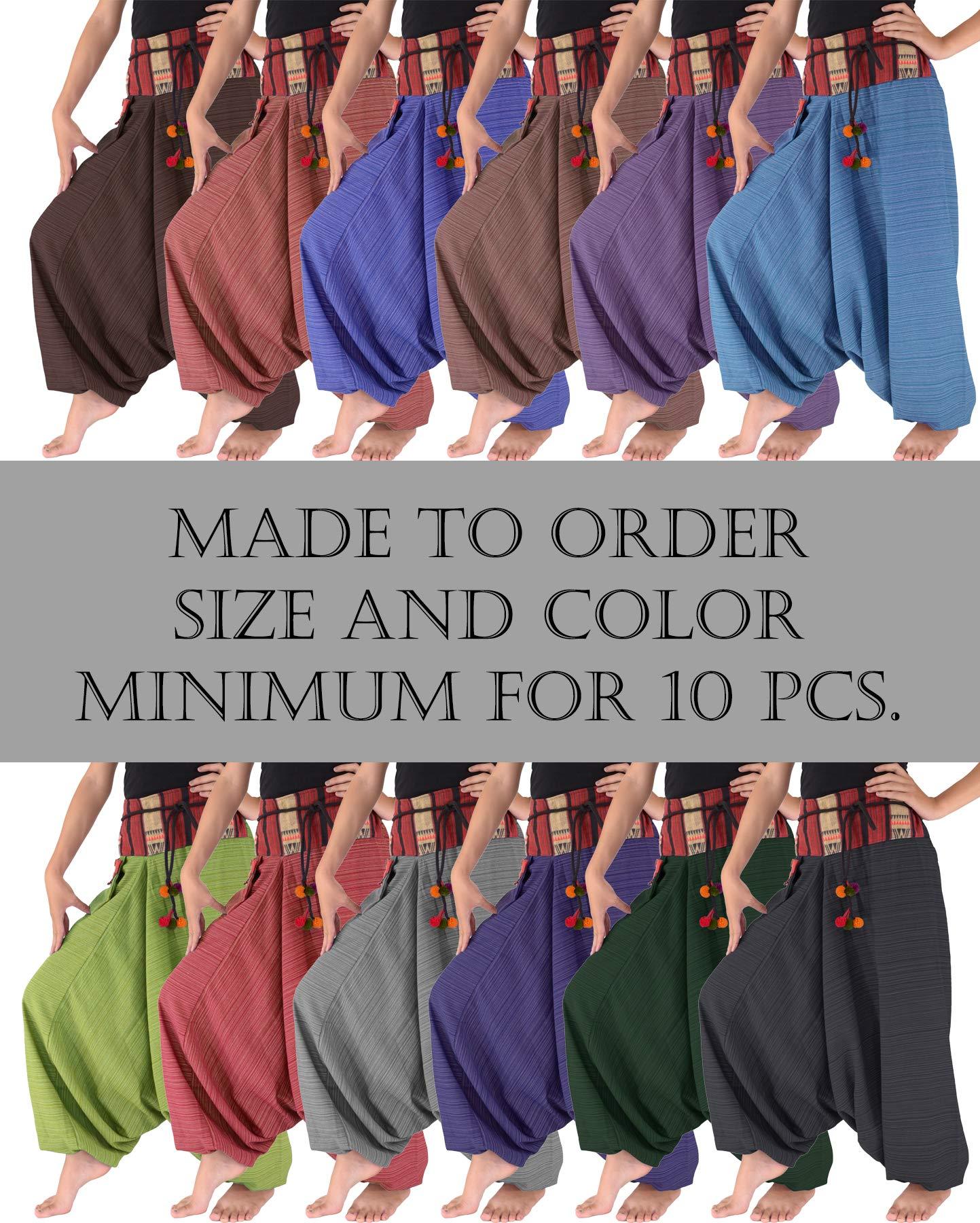 Your Cozy Harem Pants for Women and Men Aladin Harem Pants Traditional Loose Harem 100% Cotton (Royal Blue 2XL)