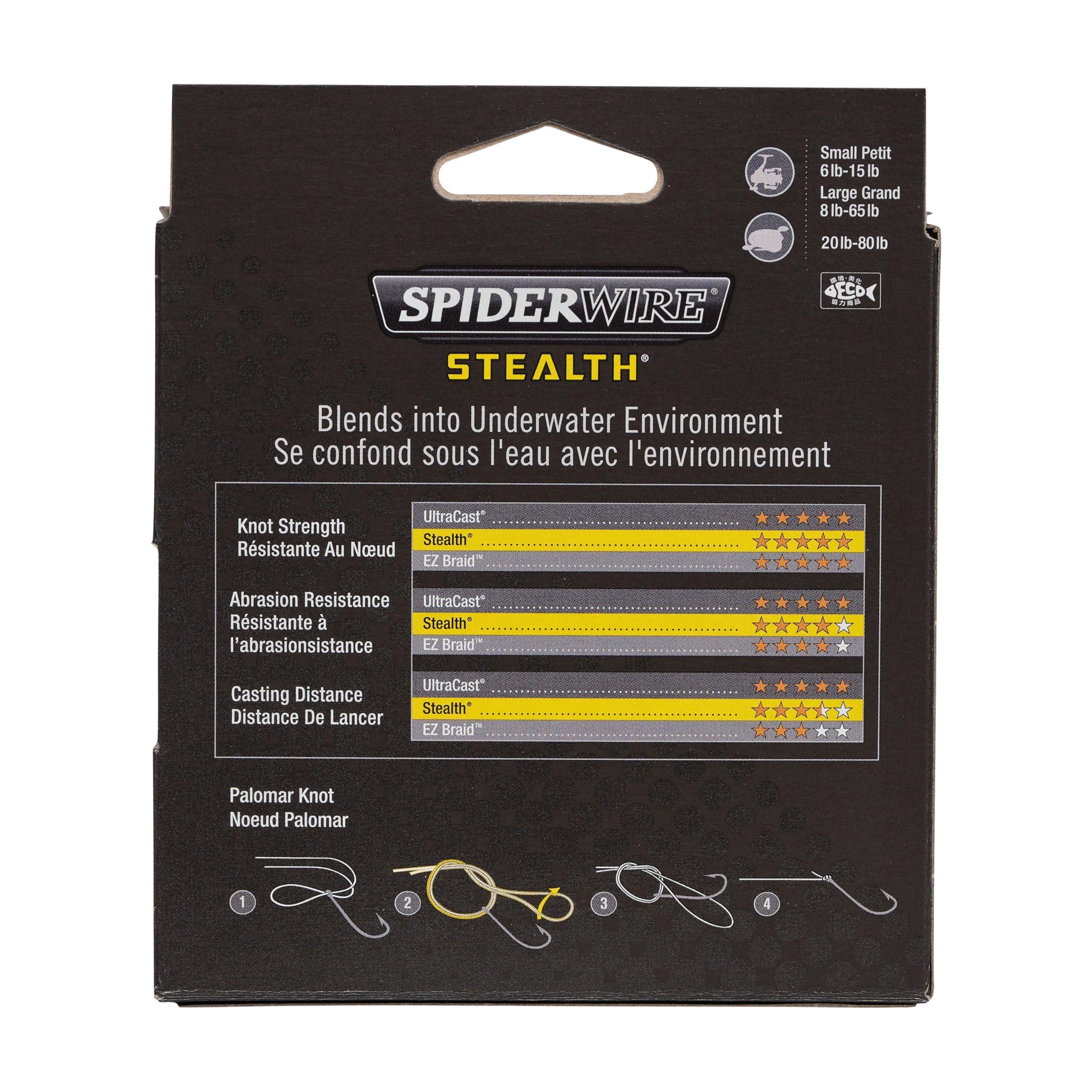 Spiderwire SpiderWire Stealth Camo Braided Fishing Line, 50lb | 22.6kg, 300yd | 274m Fishing Line, Suitable for Saltwater and Freshwater Environments