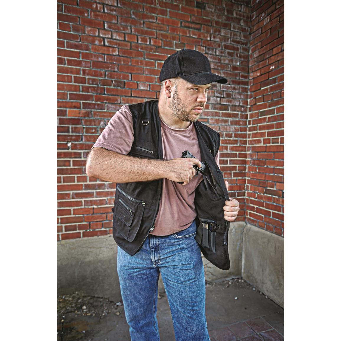 HQ ISSUE HQ ISSUE Concealed Carry Vest for Men Black MEDIUM