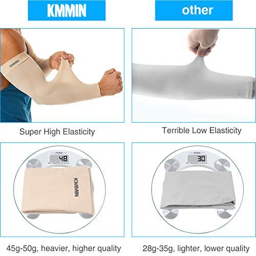 KMMIN KMMIN Arm Sleeves, UV Protection Sleeves for Driving Cycling Golf Basketball Warmer Cooling Arm Sleeves UPF 50 Sunblock Protective Gloves for Men Women Adults Covering Tattoos (2White)