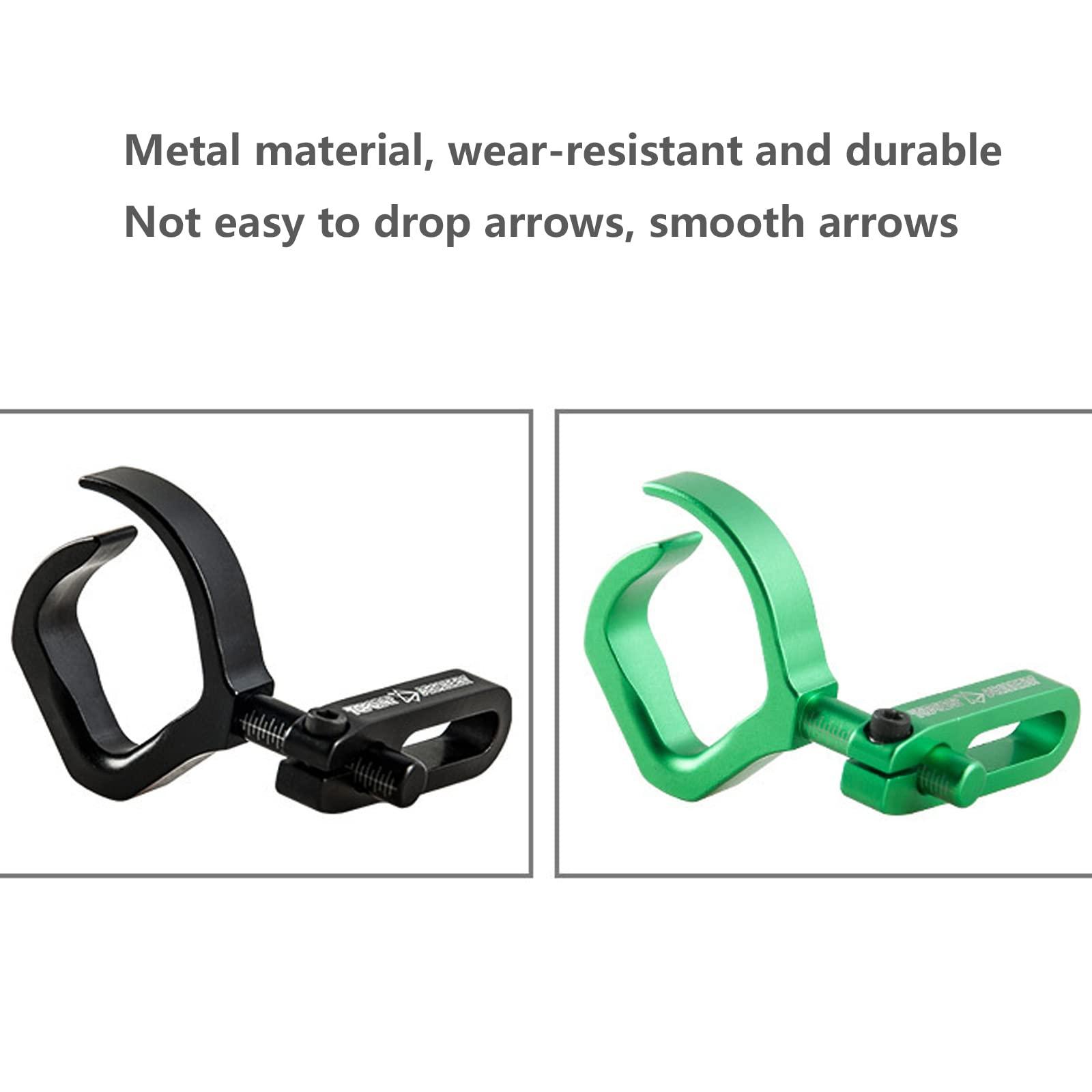 Lamehfyo Lamehfyo Archery Bowfishing Arrow Rest Aluminum Alloy Arrow Rest Right and Left Hand Use Archery Arrow Rest for Compound Bow Recurve Bow Fishing Accessory (Black)