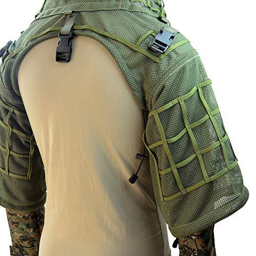 ROCOTACTICAL ROCOTACTICAL Super Breathable Ghillie Suit Foundation, Full Mesh Nylon Sniper Ghillie Base Lightweight Military Ghillie Viper Hood, Army Green