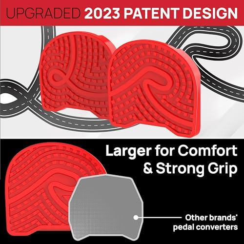 PeloFamily Pedals for Regular Shoes Compatible with Peloton Bike & Bike Plus, Pedal Converter Extra Large Fit Original Bike & Bike+, Replacement Pedals Adapter, Flat Platform Clipless, Exercise Bike Accessories