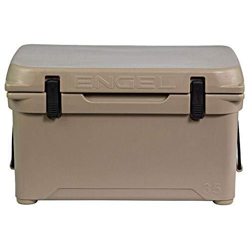 ENGEL Engel Coolers ENG35 Cooler | 36 Can High Performance Durable Seamless Rotationally Molded Ice Box for Camping, Hunting, and Fishing - Tan