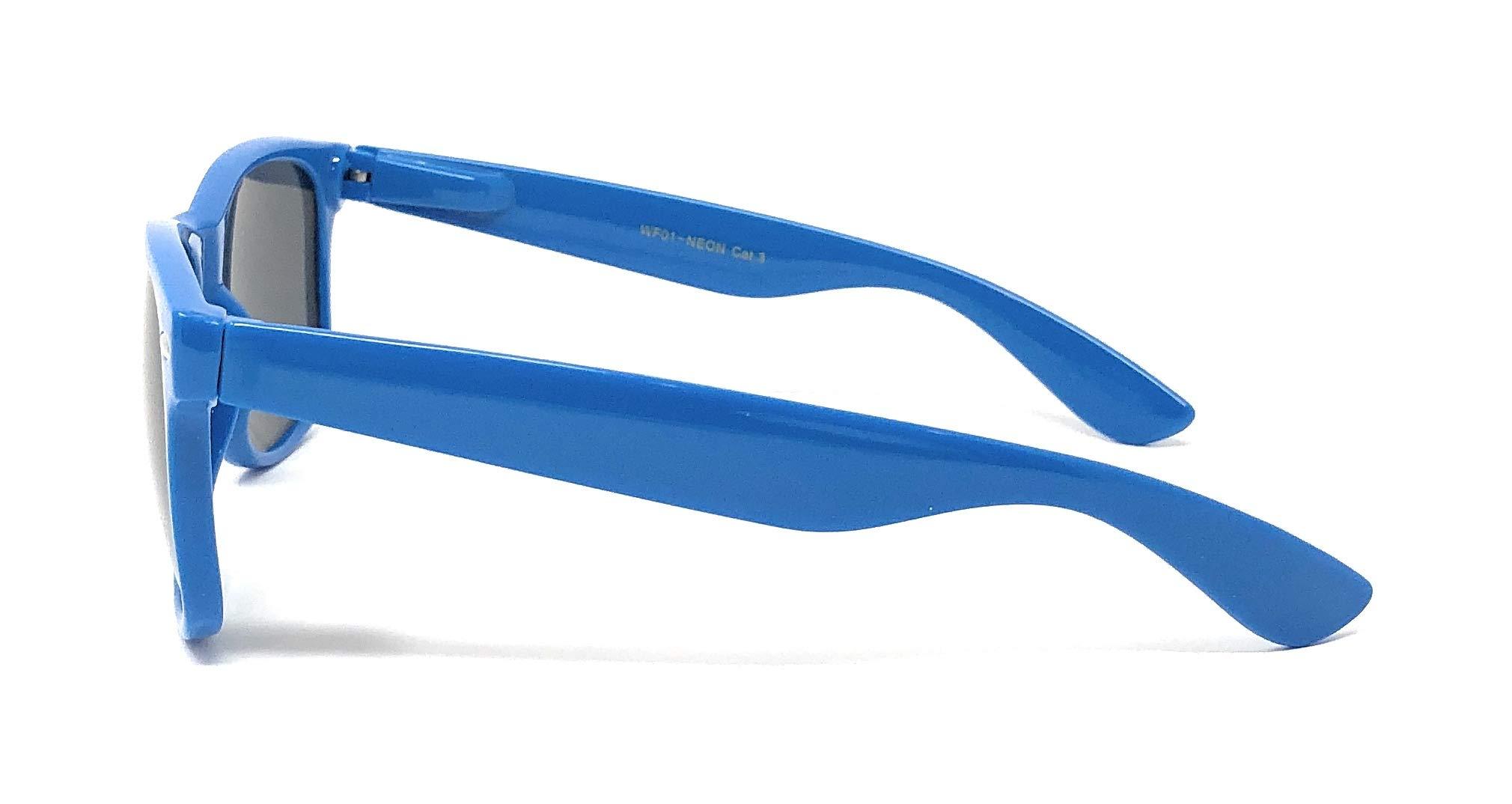 My Shades My Shades - Retro 80's Classic Rectangle Sunglasses (Blue, Smoke)