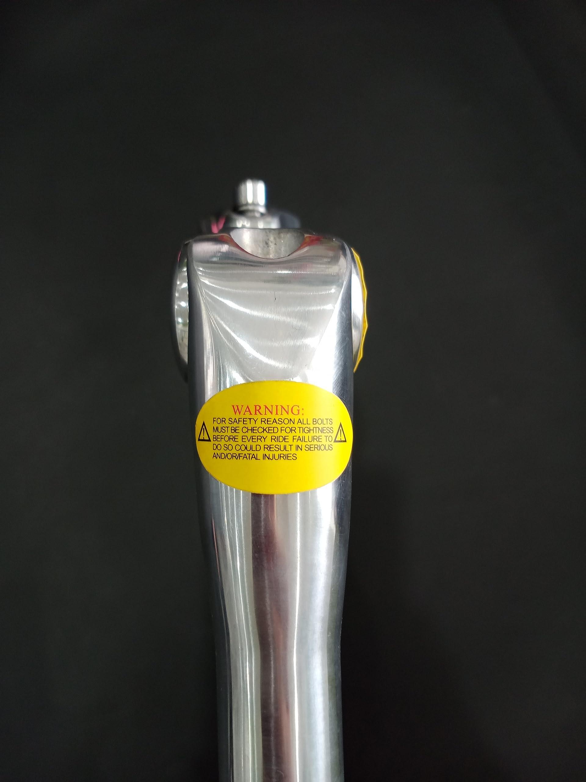 DONSP1986 DONSP1986 Quill Stem Adjustable 25.4mm, 22.2mm Alloy Alum 110mm -for Beach Cruisers, MTB's, and Gas Powered Bicycles- Silver (Silver, 22.2)