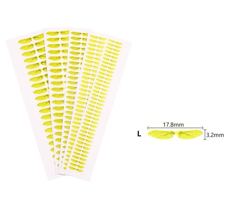 Cuoyuqie Cuoyuqie 28pcs Fly Tying Realistic Wasp Wings Amazing Detail Durable Real Print Trout (Brown 28pcs)