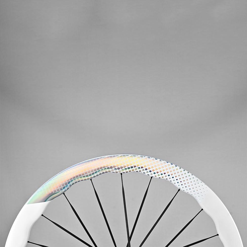 Superteam SUPERTEAM Carbon Disc Wheelset Tubeless with Carbon Spokes Ratchet Wheel 700C 50mm White (FIT for SRAM 12SPEED, THUR AXLE 12 * 100-12 * 142MM)