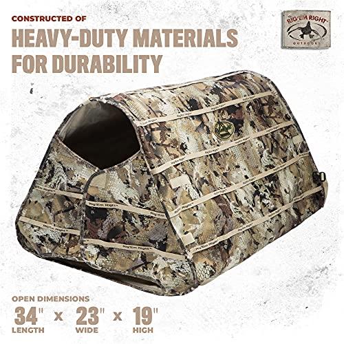 Rig Em Right Rig\'Em RIght Waterfowl Field Bully Bird Hunting Dog Blind - Ultra Quick Setup with no Pins, Hinges or Poles (Gore Optifade Marsh Camo)
