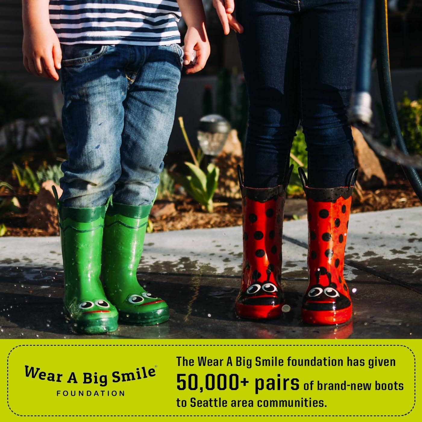 Western Chief Western Chief Boys Waterproof Printed Rain Boot with Easy Pull on Handles - Fritz the Frog, 9 M US Toddler