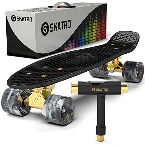 Skatro Skatro - Mini Cruiser Skateboard. 22x6inch Retro Style Plastic Board Comes Complete