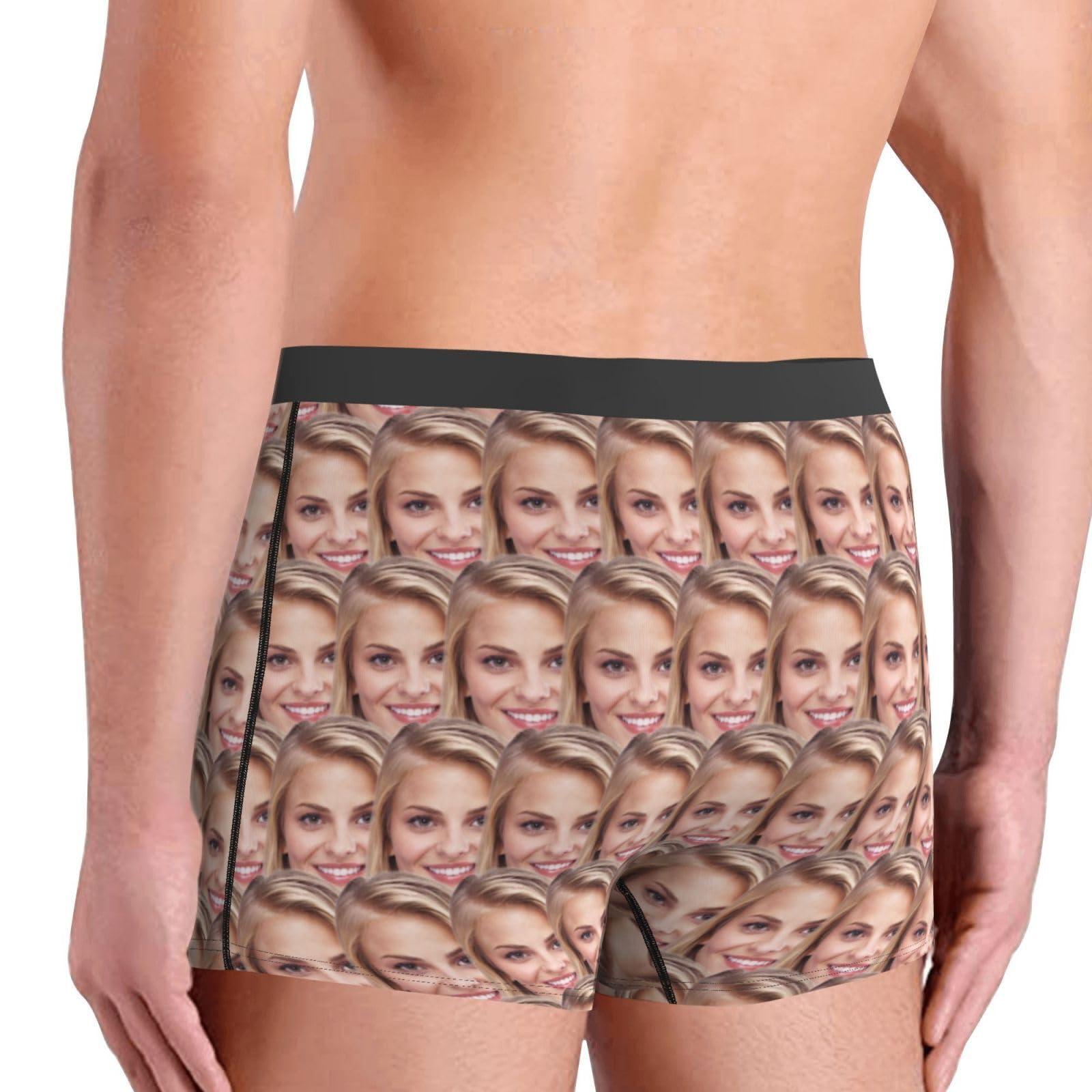 NineFit Basics Custom Underwear Personalized for Men, Custom Men's Underwear Boxer Shorts with Face, Personalized Gifts For Him Large