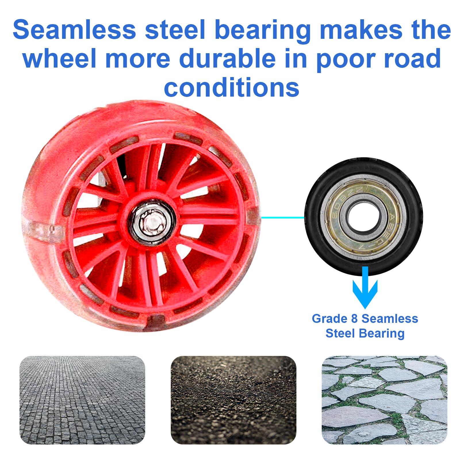 FORTOP FORTOP Bike Training Wheels, Pair of Heavy Duty Rear with Stabilizers Mounted Kit for 16 18 20 22 inch Kids Boy Girls Variable Bike (Red, 16-24 Inch)