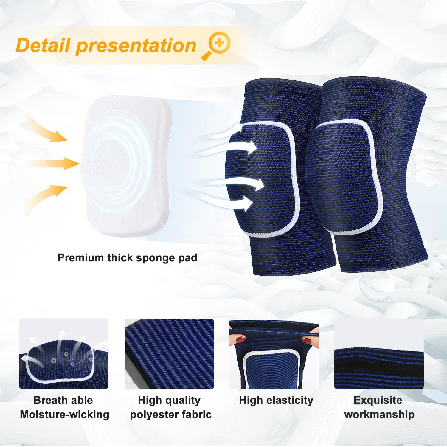 YICYC YICYC Volleyball Knee Pads for Dancers, Soft Breathable Knee Pads for Men Women Kids Knees Protective, Knee Brace for Volleyball Football Dance Yoga Tennis Running Cycling Workout Climbing