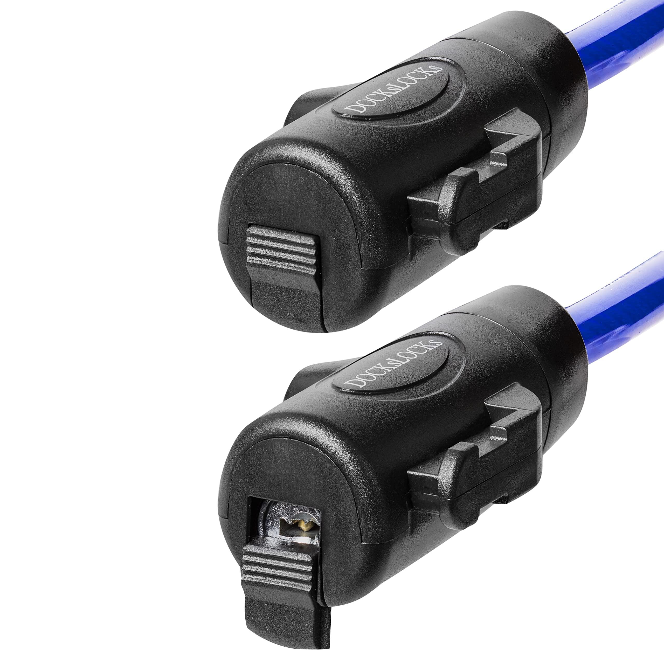 DocksLocks DocksLocks Weatherproof Security Cable Lock with Keys (5ft to 25ft Lengths) Anti-Theft for Kayak, Bike, Paddleboard, Scooter, Equipment, Bicycle 25ft