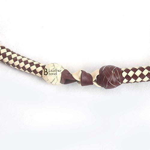 LB\'S WHIP Stockwhip 05 Foot 16 Plaits Kangaroo Hide Leather Equestrian Australian Stock Whip with Leather Belly & Leather Bolster Inside