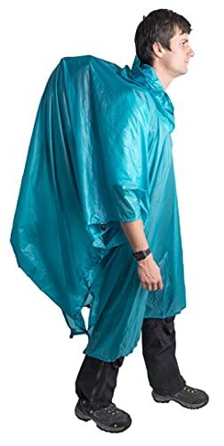 Sea to Summit Sea to Summit Ultra-SIL Nano Tarp Poncho 4-in-1 Raincoat, Pack Cover, Groundsheet, and Shelter, Pacific Blue