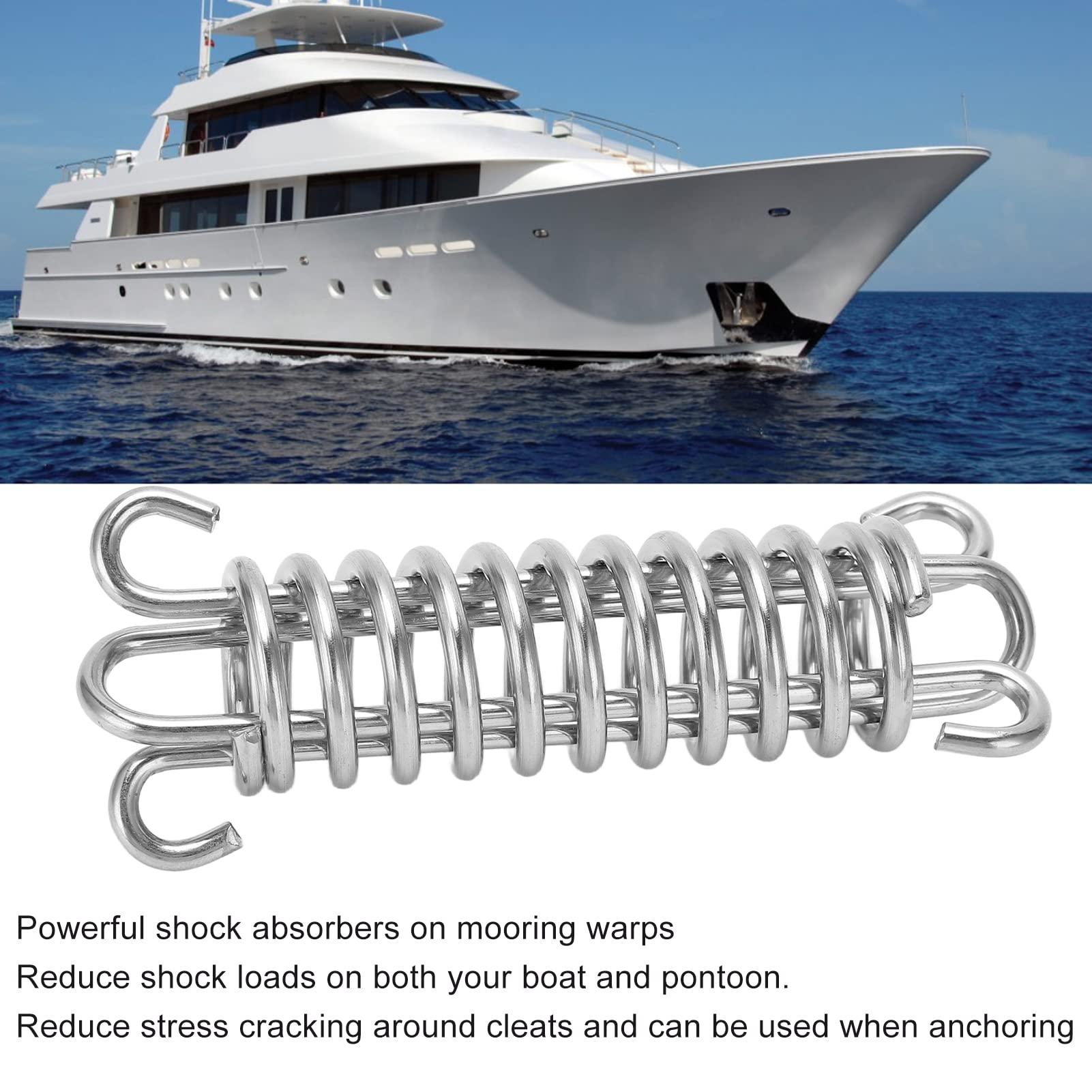 Aramox Aramox Mooring Spring, 113mm Stainless Steel Mooring Line Spring Shock Absorbing Multifunctional Marine Hardware for Boat Yacht Park