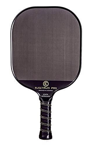 Electrum Pickleball Electrum Pro Paddle - Electrum Pickleball - USAPA Approved | Carbon Fiber Surface | Polypropylene Honeycomb Core | Best Paddle for Spin and Power | Lightweight