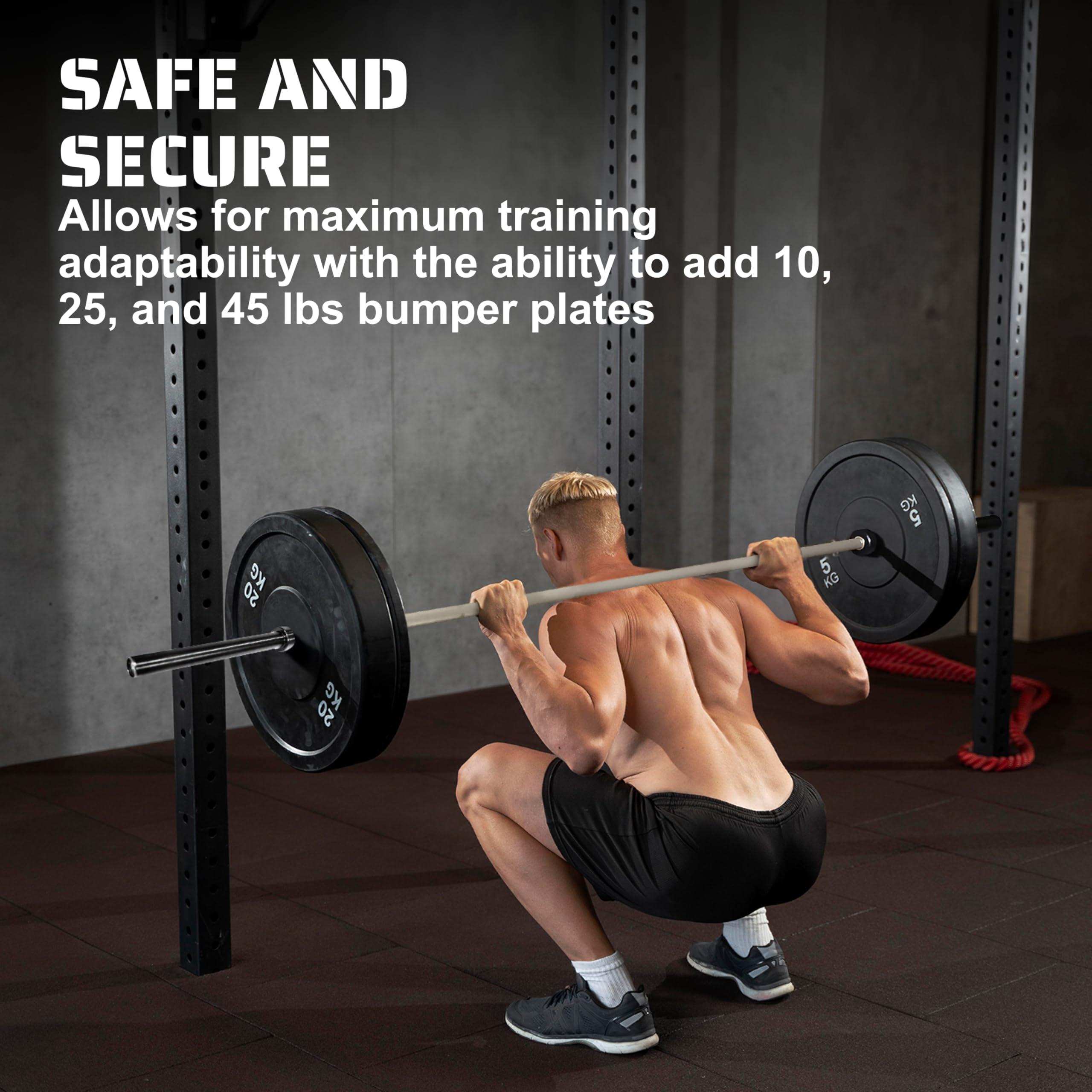 TRIBE WOD Tribe WOD Olympus Barbell Bar & Weight Bar - Bend-proof for Men and Women, Multipurpose Cerakote Weightlifting Barbell, barbell and weight set