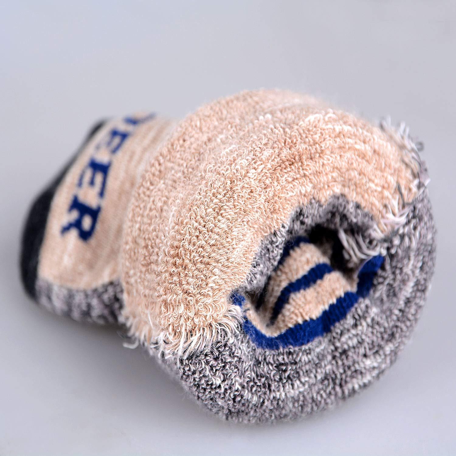 FEIDEER FEIDEER Men\'s Hiking Walking Socks, 5 pack Wicking Cushioned Outdoor Recreation Quarter Low Cut Ankle Socks for Men (TJ-2-5MS20105-L)