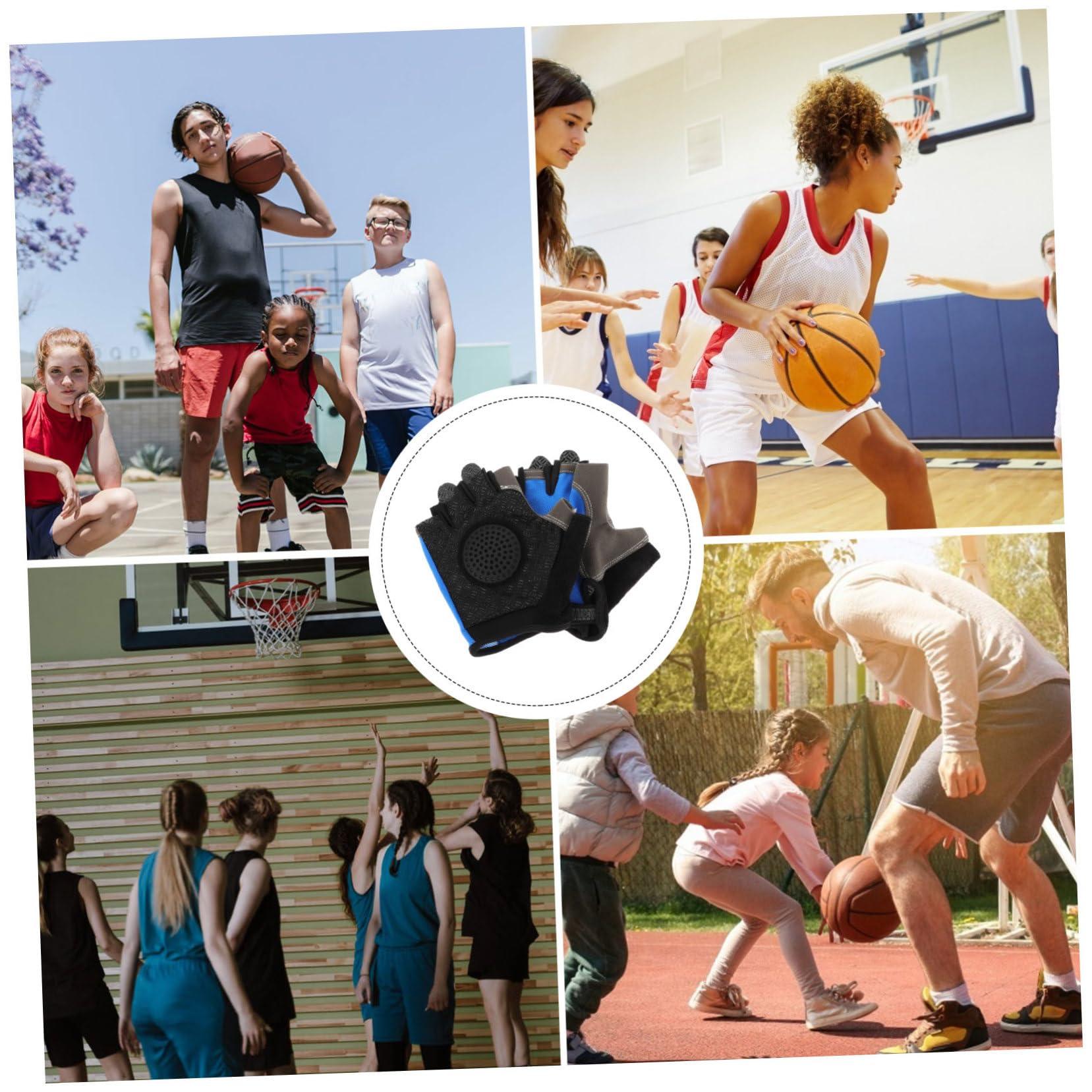 KOMBIUDA KOMBIUDA 1 Pair Basketball Training Gloves Gloves Basketball Control Gloves Basketball Gloves for Dribbling Small Children\'s Gloves Children Ball Handling Gloves Plastic Black