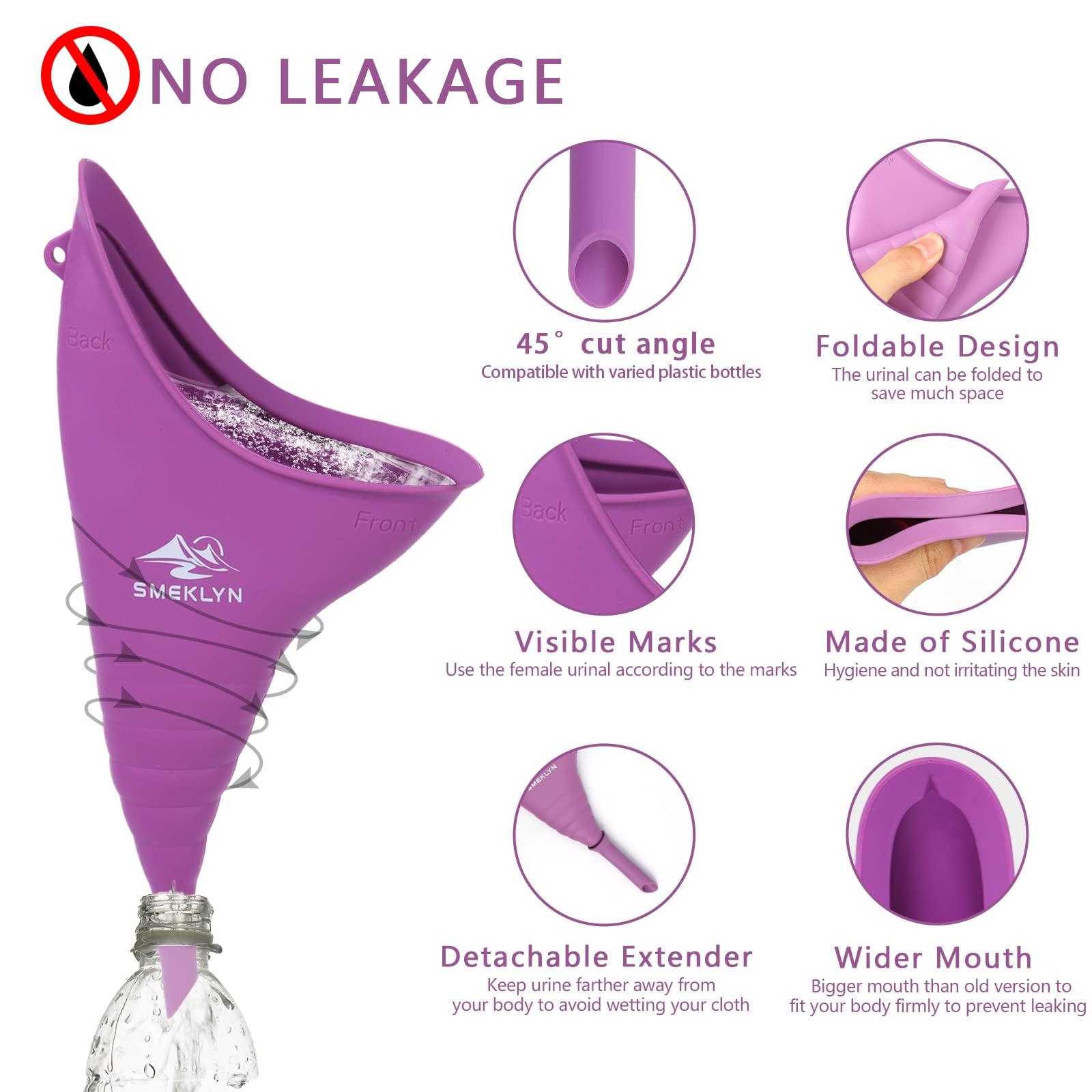 SMEKLYN SMEKLYN Female Urination Device Women Pee Funnel Reusable Silicone Urine Cup Female Urinal Post Surgery Pee Standing Up Perfect for Camping Hiking Travel Road Trip Accessories-Plus Size