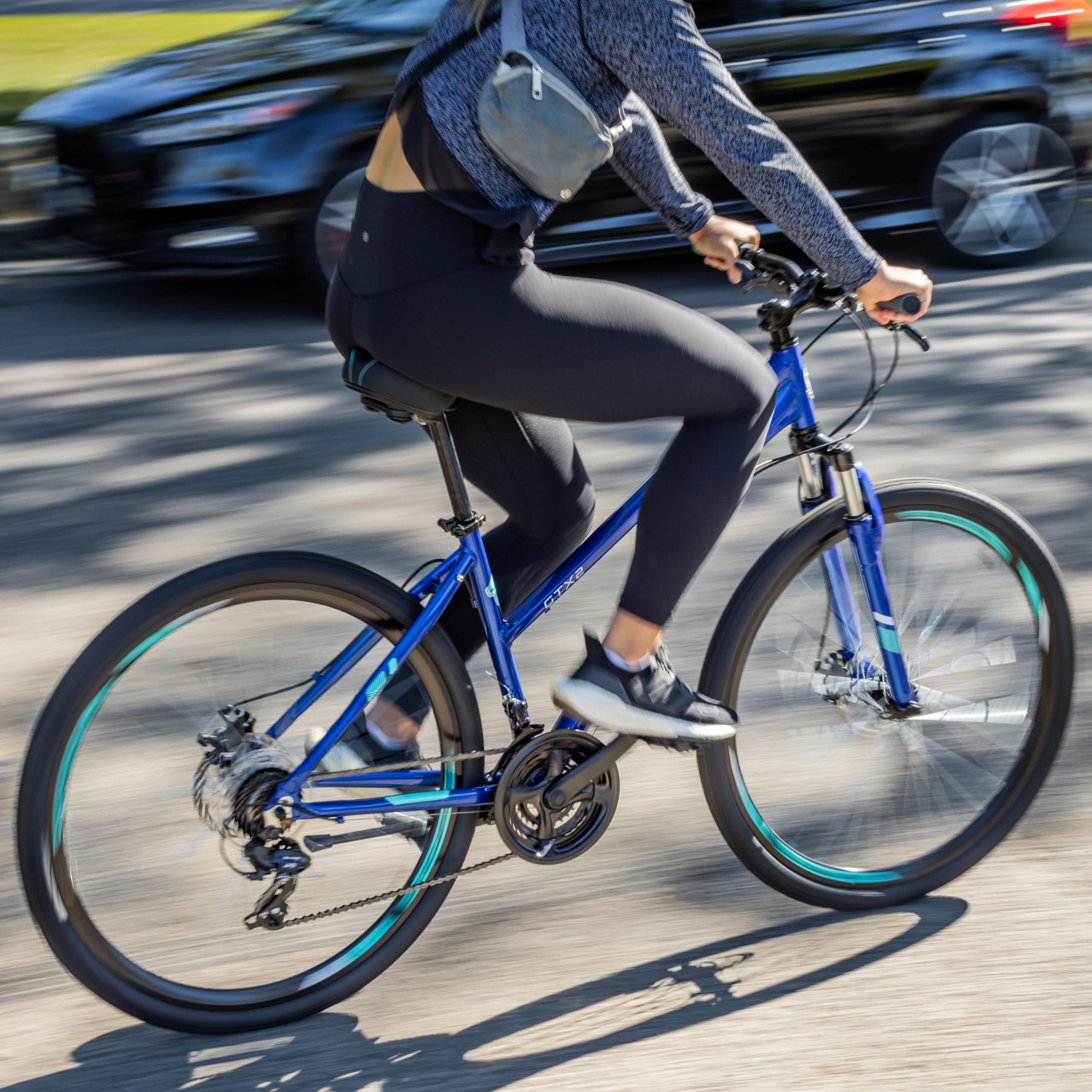 Schwinn Schwinn GTX 1 Hybrid Bike, 700c Mens and Womens Bike, 21-Speed Hybrid Bicycle, Aluminum Dual-Sport Frame, Suspension Fork, Front and Rear Linear Pull Brakes, Adult Bicycle