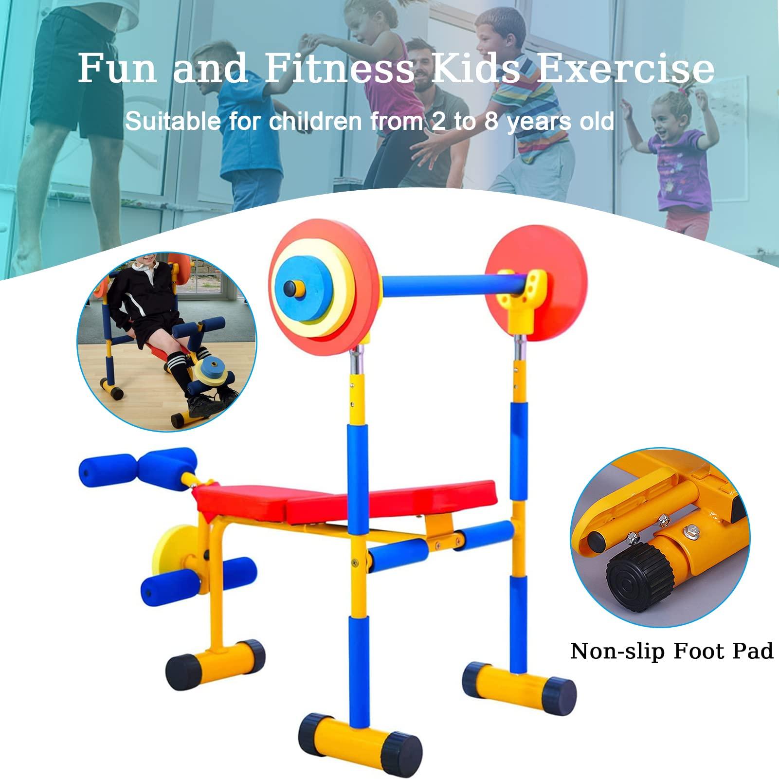 QBDGXFC Kids Fitness Exercise Equipment Kids Fitness Dumbbell Set Adjustable Weight Bench Toy for Boys And Girls for Beginner Exercise