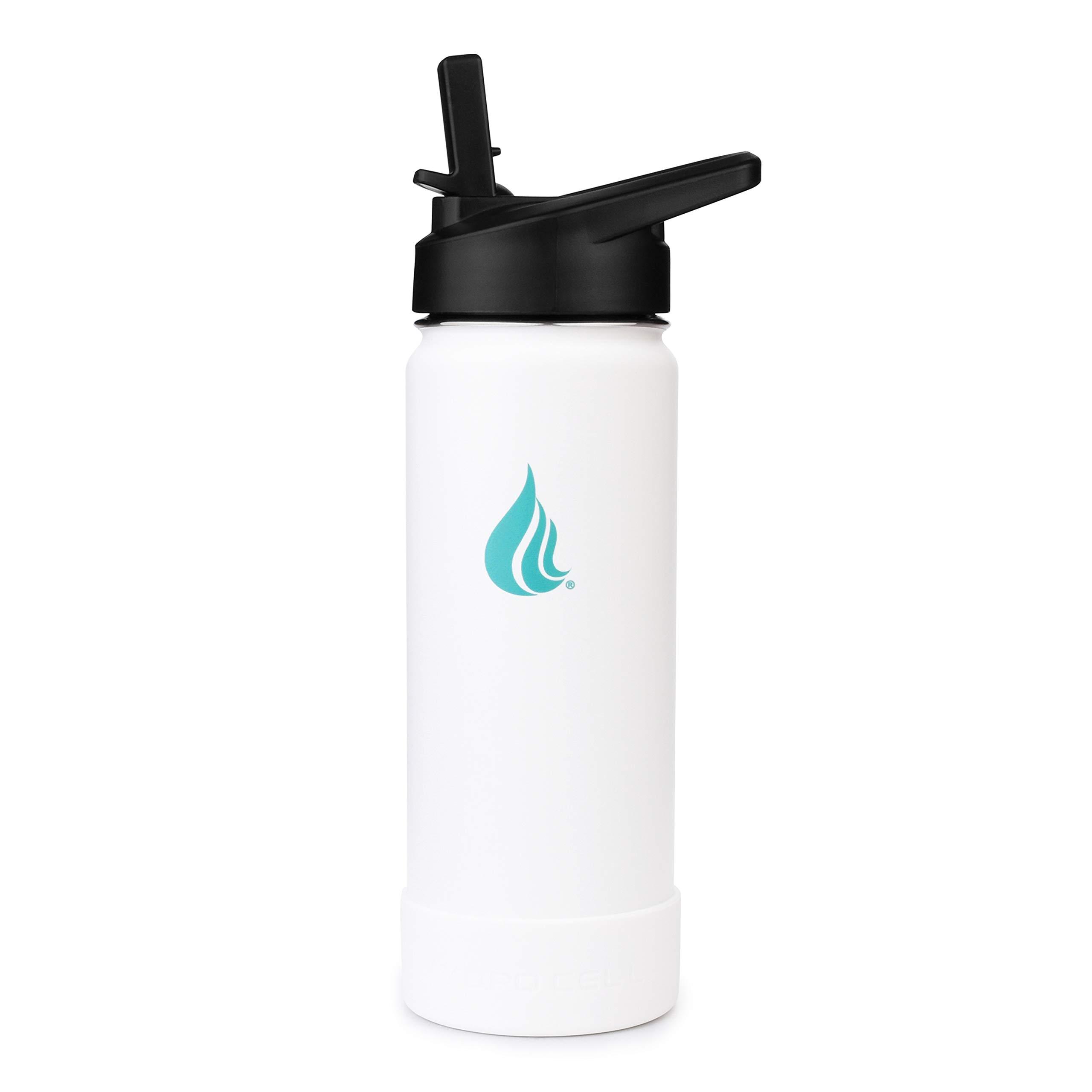 HYDRO CELL HYDRO CELL Protective Silicone Bottom Boot for 40oz, 32oz, 24oz, 18oz Stainless Steel Insulated Water Bottles, Anti-Slip Sleeve Cover (White 18oz)
