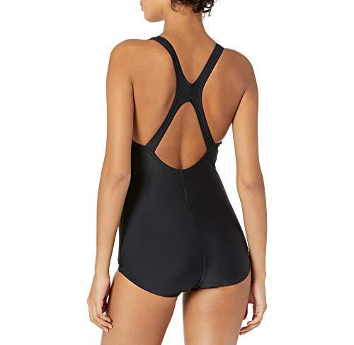 Speedo speedo Women's Swimsuit One Piece PowerFlex Princess Seam Ultraback Conservative Cut,speedo Black,8