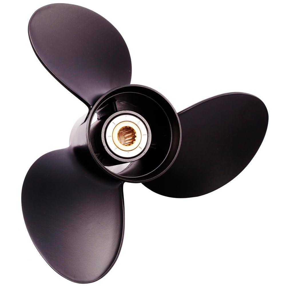Rareelectrical Rareelectrical New 150-300 Hp Thru Hub Exhaust 4-3/4'' Gearcase Propeller Compatible with Suzuki Df250ap Df250ss 15 Spline 250 2014 2015 2016 2017 2018 2019 2020 2021