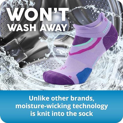 Balega Balega Ultraglide Cushioning Performance No Show Athletic Running Socks for Men and Women (1 Pair), Light Aqua/Lake Blue, Medium