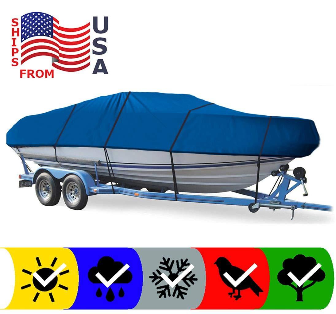 SBU Blue Boat Cover Compatible for SEA Hunt Escape 186 W/O BOWRIDER 2003-2012, Travel Storage Mooring