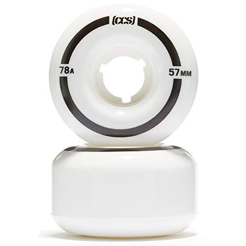[CCS] [CCS] Cruiser Skateboard Wheels - 52mm, 54mm, 57mm - 78A - White (57mm)