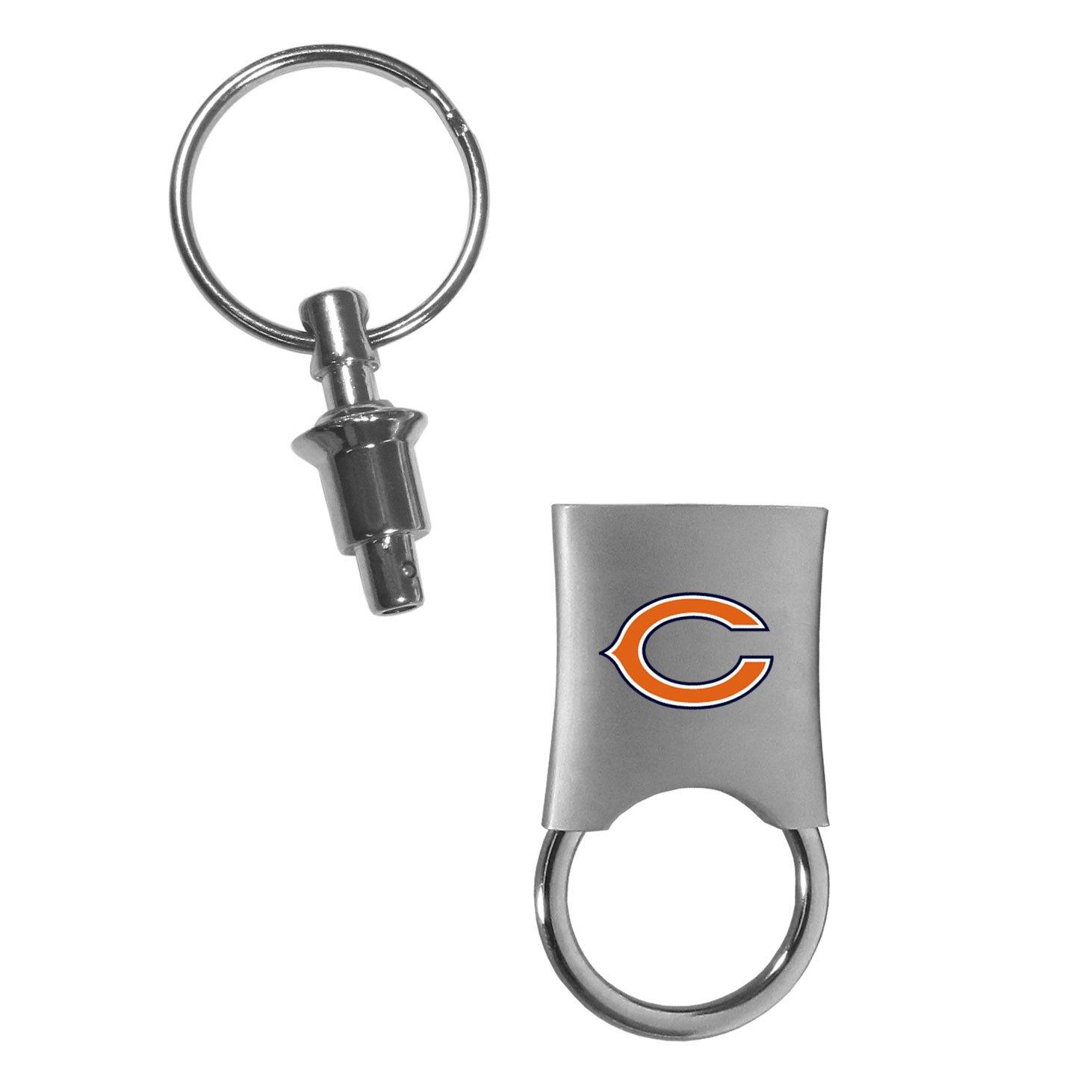 Siskiyou Siskiyou Sports NFL Chicago Bears Mens Leather Tri-fold Wallet & Valet Key Chain, Black, One Size