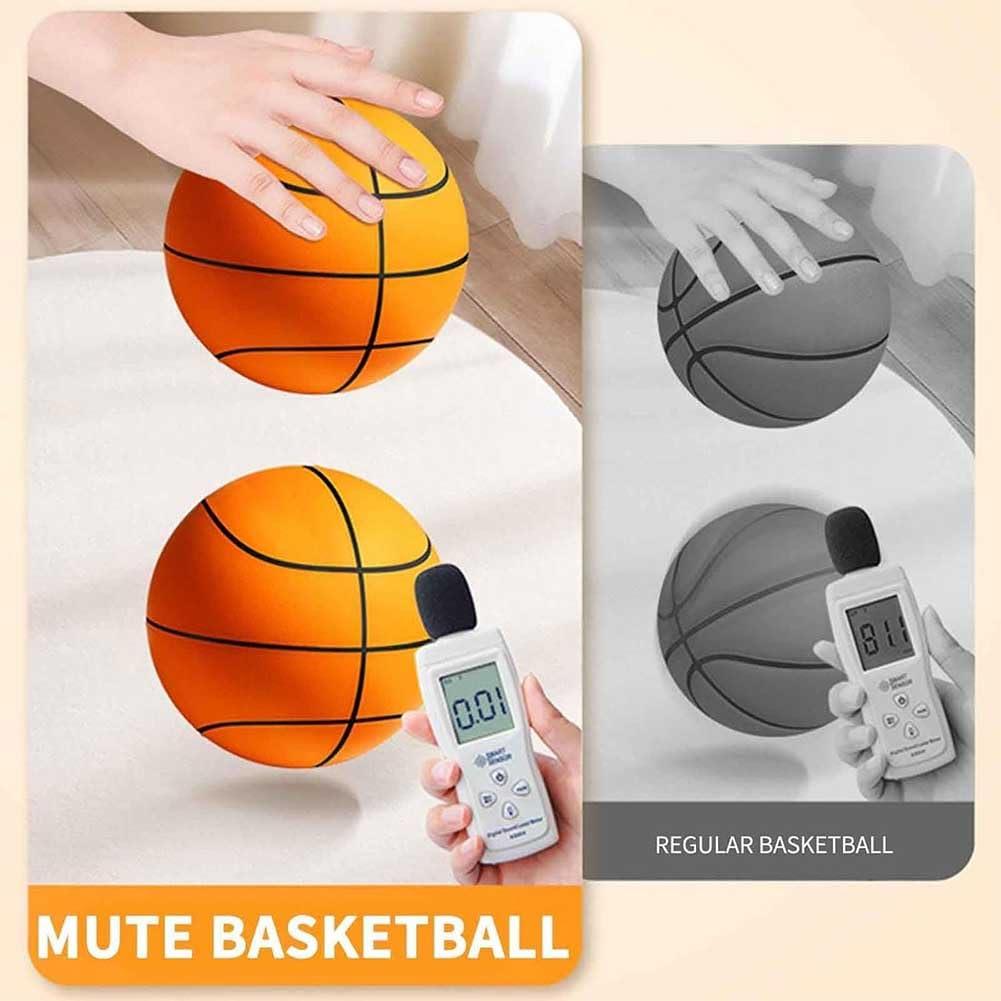 Dosurgorn Stealth Ball Silent Basketball, Silent Basketball Size 7/5/3, Silent Basketball Dribbling Indoor, Dribble Dream Silent Basketball, Indoor Silent Hoop Basketball (Green-Stripes,Size 7 (9.5 in))
