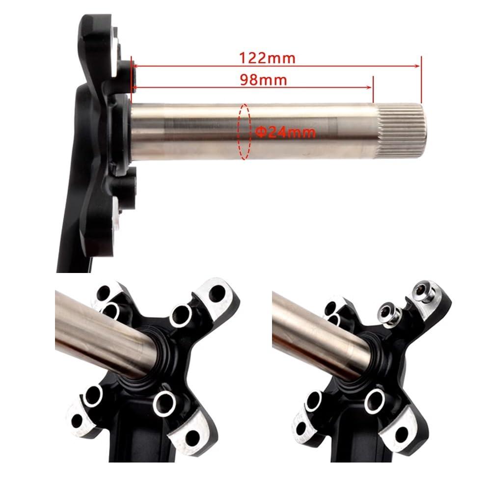 LSRRYD Mountain Bike Crankset 68-73 BB 170mm 175mm 104 BCD with Chainring and Bolts Hollow Integrated crank arm set 32T 34T 36T 38T 40T 42T for Mountain Bike BMX Road Bicyle ( Color : 42T , Size : 175mm )