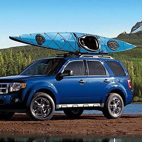 Goplus 2 Pairs Kayak Roof Rack, Universal Kayak Carrier J-Bar Rack with 4 Tie Down Straps, Canoe Boat SUP Surfboard Ski Board Rooftop Mount Rack on Car SUV and Truck Crossbar