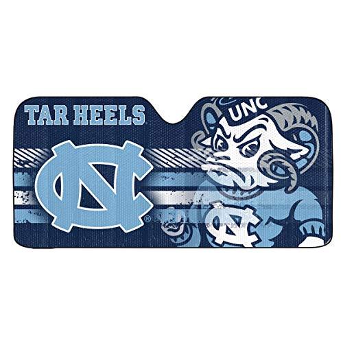 FANMATS Fanmats 60019 NCAA North Carolina Tar Heels Windshield Sun Auto Shade, Sun Shield Sun Visor | Accordion tri-fold for storage | 59\" x 29.5\", Colorful Team Design