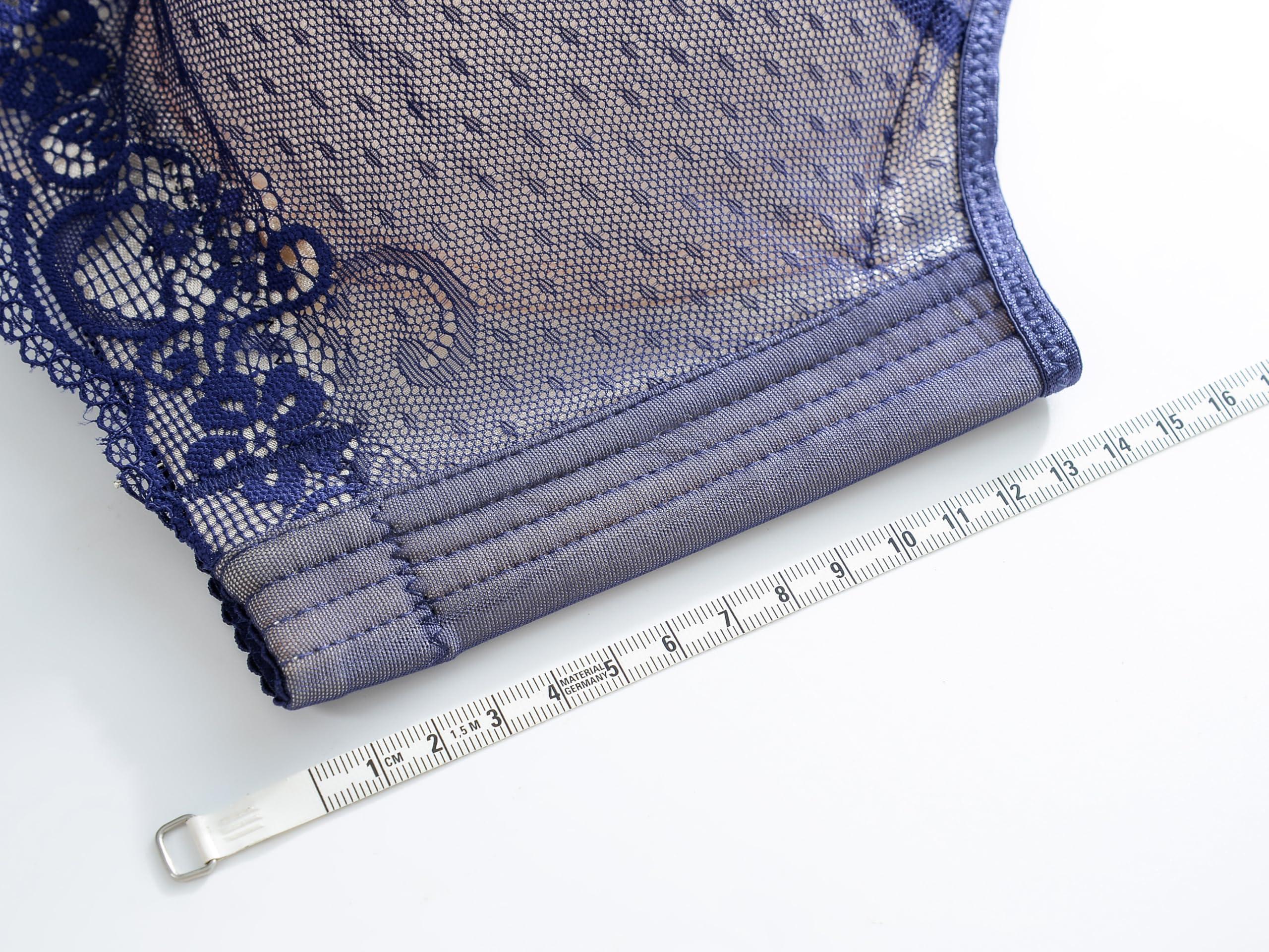 CAHL&FAUO Push Up Bra Plus Size Lace Underwire Minimizer Bra Add Cup Bra Everyday Bra Blue 38B