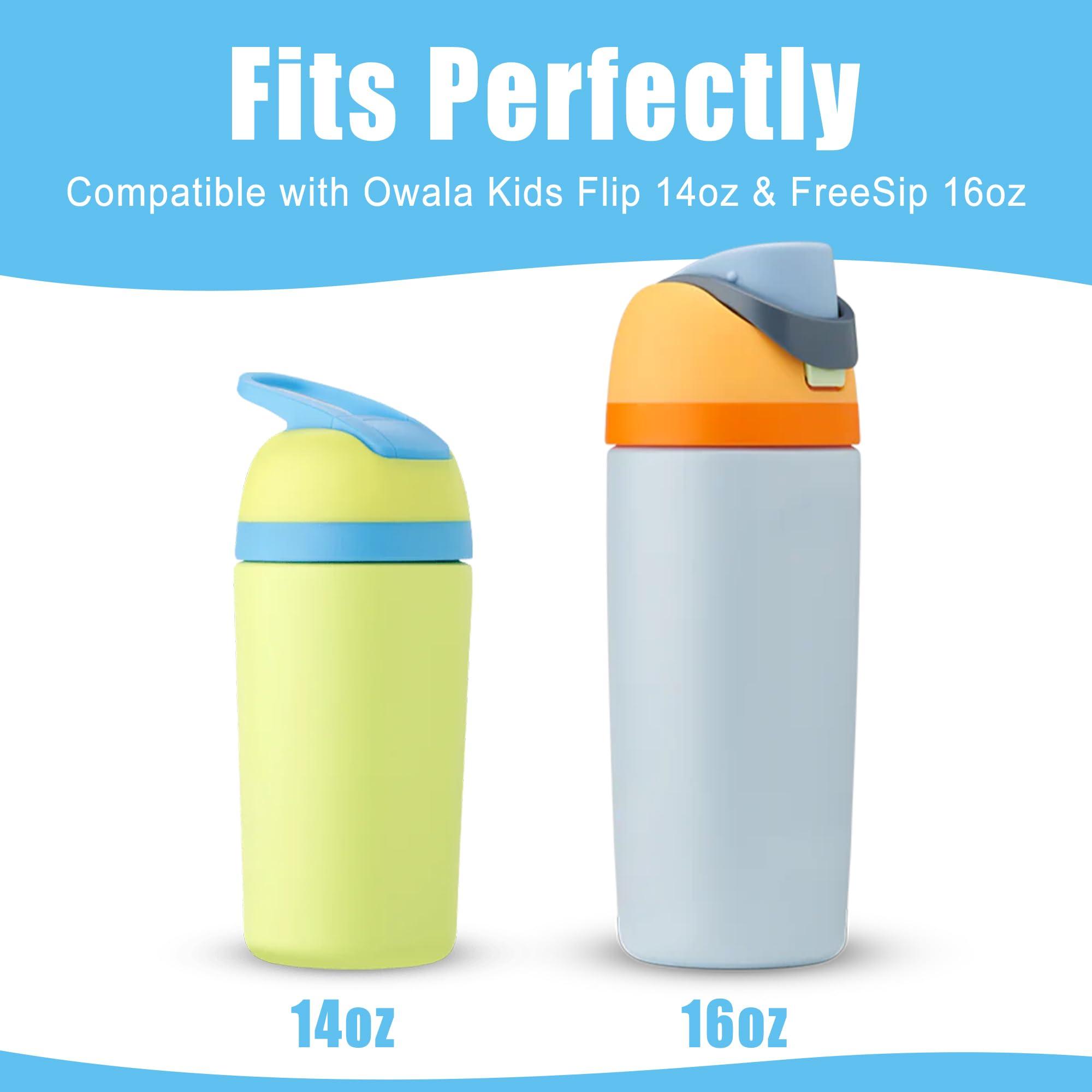 Mokoart Mokoart Silicone Boot Compatible with Owala Kids Water Bottle 16/14 oz, Anti-Slip Rubber Bottom Protective Sleeve for Owala Kids FreeSip 16oz, Accessories for Owala Kids Flip 14oz (Light Blue)