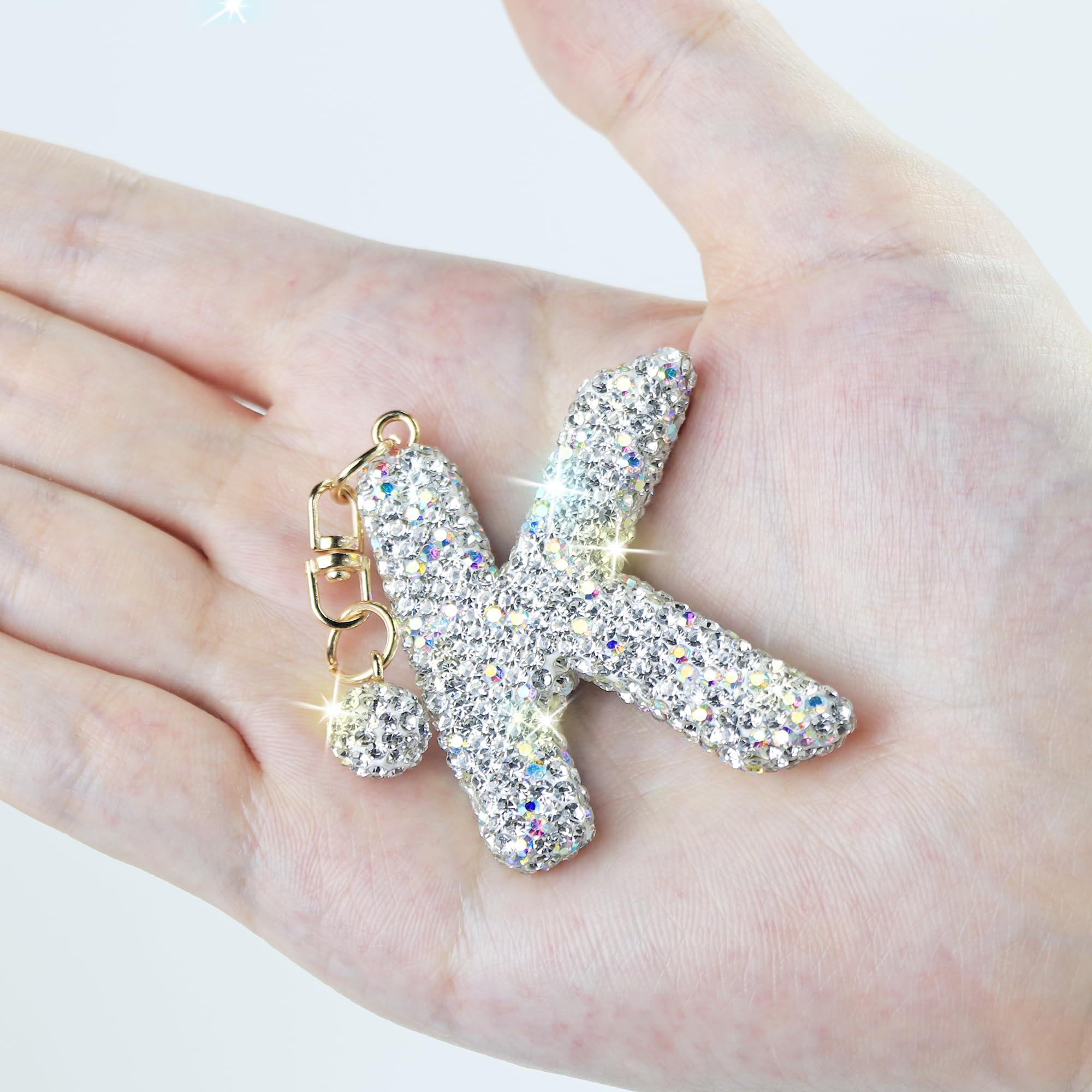 Mokoart Mokoart Glitter Letter Charms for Stanley Cup, Water Bottle Charms for HydroJug Traveler & Stanley Tumbler with Handle, Cute Initial Name ID with Bling Letter for Stanley Cup Accessories (T)