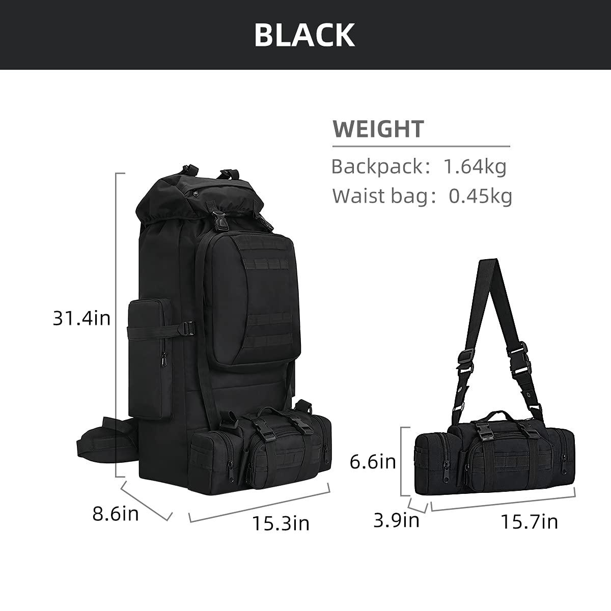 HongXingHai HongXingHai 100L Camping Hiking Backpack,Molle military Tactical rucksack backpack,Waterproof Lightweight Hiking Backpack
