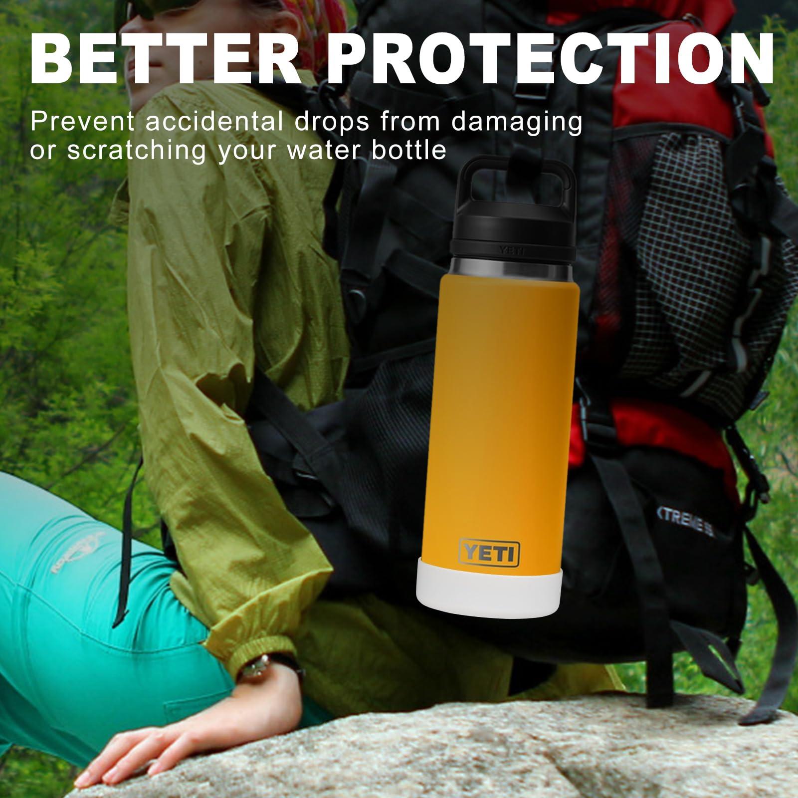VGHNQ VGHNQ Silicone Sleeve for YETI, Owala Water Bottles, Bottom Boot for YETI 26 36 OZ, Boot Cover for Owala 32OZ, Boots Rambler Water Bottle Accessories (White, Fits YETI 36 OZ Rambler Bottle)