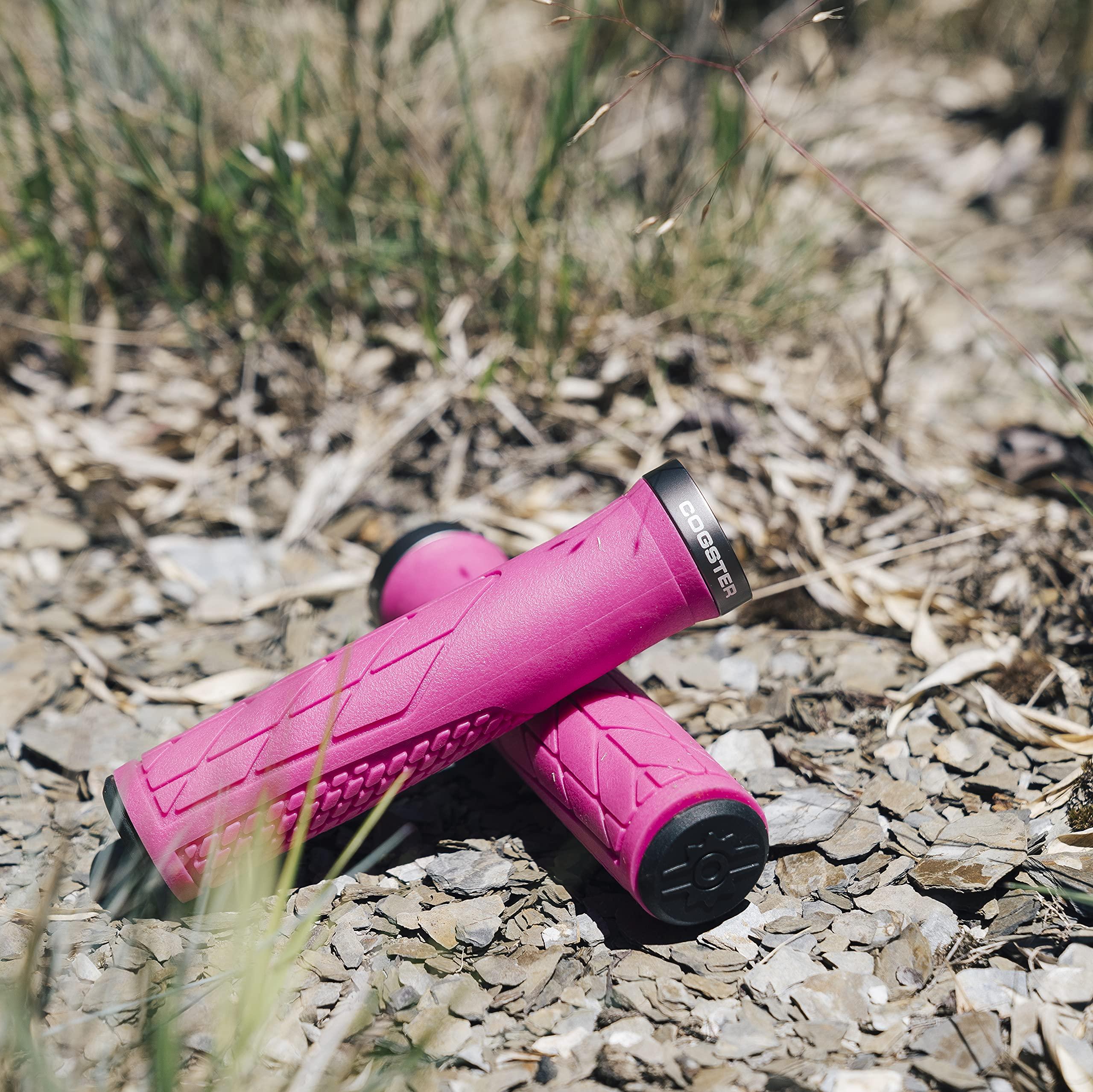 COGSTER COGSTER Elega Bike Handlebar Lock-on Grips, Lightweight Rubber Grips for XC, MTB, BMX Bikes (Turquoise)